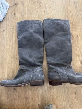 UGG Gray Suede Knee-High Boots